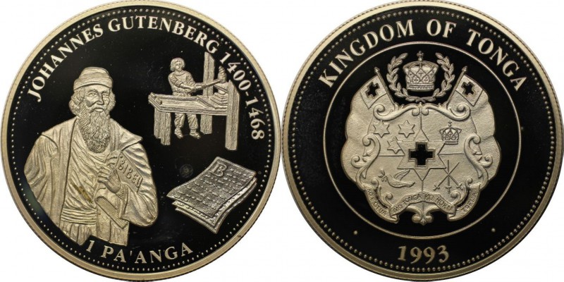 Weltmünzen und Medaillen, Tonga. 1 Pa'anga 1993, Silber. 0.93 OZ. Polierte Platt...