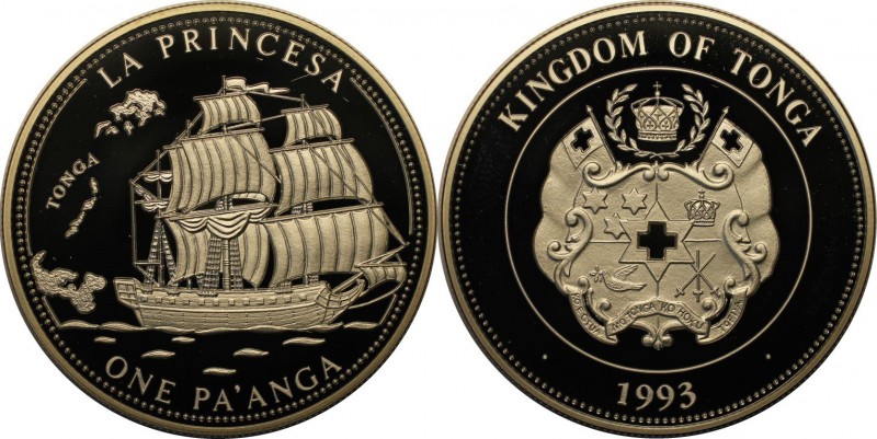 Weltmünzen und Medaillen, Tonga. 1 Pa'anga 1993, Silber. 0.94 OZ. Polierte Platt...