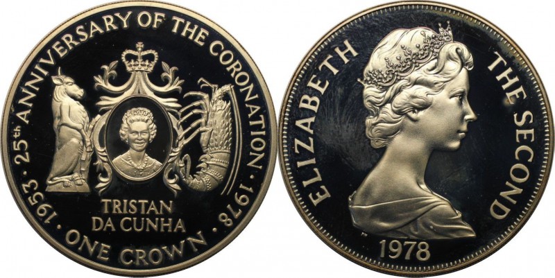Weltmünzen und Medaillen, Tristan da Cunha. 1 Crown 1978, Silber. 0.93 OZ. Polie...