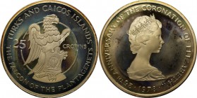 Weltmünzen und Medaillen, Turks und Caicos Inseln / Turks and Caicos Islands. 25 Crowns 1978, Silber. 1.3 OZ. Polierte Platte