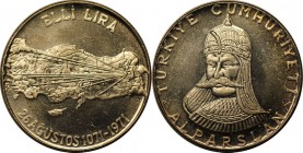 Weltmünzen und Medaillen, Türkei / Turkey. 50 Lira 1971, Silber. 0.51 OZ. Stempelglanz