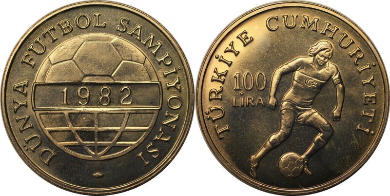Weltmünzen und Medaillen, Türkei / Turkey. 100 Lira 1982. Stempelglanz