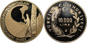 Weltmünzen und Medaillen, Türkei / Turkey. 10000 Lira 1988, Silber. 0.69 OZ. Polierte Platte