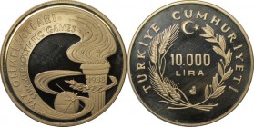 Weltmünzen und Medaillen, Türkei / Turkey. 10000 Lira 1988, Silber. 0.69 OZ. Polierte Platte