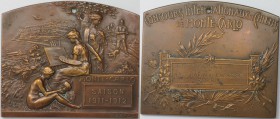 Medaillen und Jetons, Hundesport / Dog sports. "MONTE-CARLO SAISON 1911-1912" Medaille 1912. "PAPINE" A Mme PAVIN de LAFARGE 2e PRIX" 71.7x84 mm. 191....