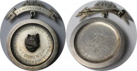 Medaillen und Jetons, Hundesport / Dog sports. Brunswik fur club. Medaille 1896, 45 mm. 54.98 g. Silber. Stempelglanz