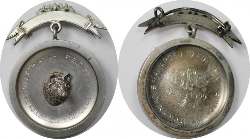 Medaillen und Jetons, Hundesport / Dog sports. Brunswik fur club. Medaille 1900,...