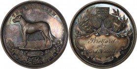 Medaillen und Jetons, Hundesport / Dog sports. Great Britain. Northern Great Dane club. Medaille 1905, 39 mm. 23.29 g. Silber. Stempelglanz, mit Box