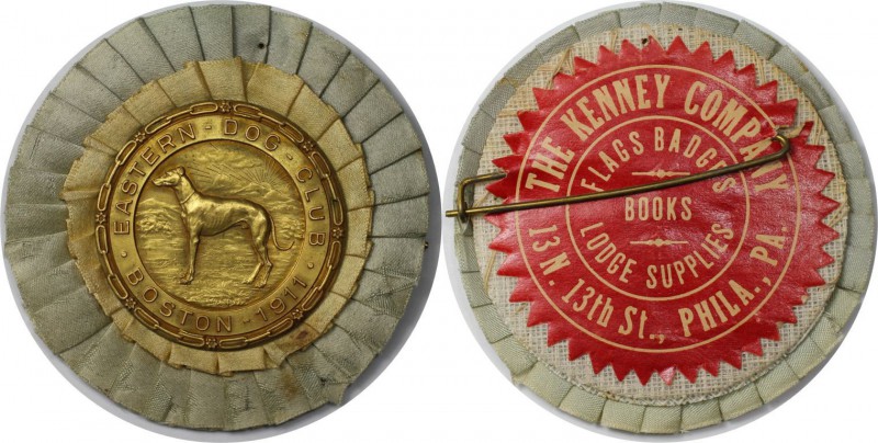 Medaillen und Jetons, Hundesport / Dog sports. EASTERN DOG CLUB. Medaille 1911, ...
