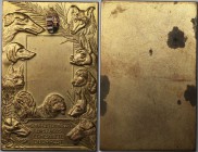 Medaillen und Jetons, Hundesport / Dog sports. "MAGYAR EBTENYESZTÖK ORSZÄGOS EGYESÜLETE BUDAPEST" Medaille 1930, 55x85 mm. 120.06 g. Bronze. Stempelgl...