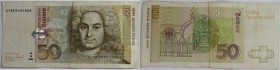 Banknoten, Deutschland / Germany. BRD. 50 Mark Banknoten. 02.01.1996. II