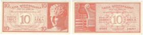 Banknoten, Griechenland / Greece. 10 Drachmai (1941). Pick: M2. aUNC