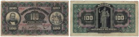 Banknoten, Griechenland / Greece. 100 Drachmai 18.08.1917. Pick: 53a. F, p/h