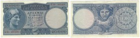 Banknoten, Griechenland / Greece. 20000 Drachmai 1949. Pick: 183a. VF+