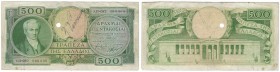 Banknoten, Griechenland / Greece. 500 Drachmai (1945), "SPECIMEN". Pick: 171s. VF-XF