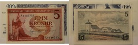 Banknoten, Island / Iceland. 5 Kronur 1957 P.37, 10 Kronur 1961 p.48. 2 Stück. I