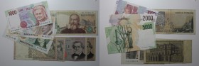 Banknoten, Italien / Italy. 5 x 1000 Lire , 2 x 2000 Lire, 5000 Lire 1969-90. 8 Stück. I-II