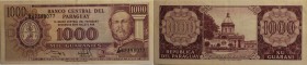 Banknoten, Paraguay. 1000 Guaranies 1952. P.201. II