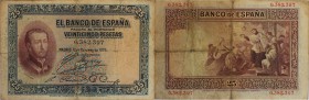 Banknoten, Spanien / Spain. 25 Pesetas 1926. P.71. III