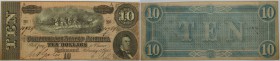 Banknoten, USA / Vereinigte Staaten von Amerika, Konförderierte Staaten von Amerika / Confederate States of America. 10 Dollars 1864. T-68. PF-42. Cr....