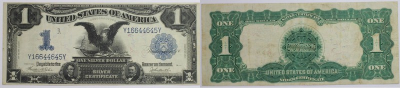 Banknoten, USA / Vereinigte Staaten von Amerika, Silver Certificates. 1 Dollar 1...