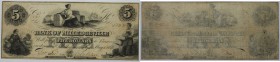 Banknoten, USA / Vereinigte Staaten von Amerika, Obsolete Banknotes. Milledgeville, GA- Bank of Milledgeville. May 1,1854. 5 Dollars 1854. III