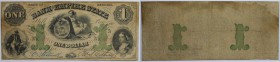Banknoten, USA / Vereinigte Staaten von Amerika, Obsolete Banknotes. Rome, GA- Bank of the Empire State. 1 Dollar 1860. (July 18, 1860). III