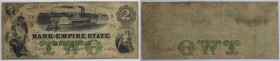 Banknoten, USA / Vereinigte Staaten von Amerika, Obsolete Banknotes. Rome, GA- Bank of the Empire State. 2 Dollars 1860. (July 18, 1860). III