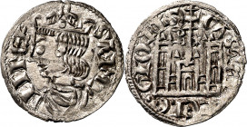 Sancho IV (1284-1295). Burgos. Cornado. (M.M. S4:3.1) (Imperatrix S4:3.1, mismo ejemplar) (AB. 296). Vellón muy rico. Bella. Escasa así. 0,78 g. EBC+....