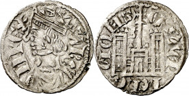 Sancho IV (1284-1295). Burgos. Cornado. (Imperatrix S4:3.9 (25), mismo ejemplar) (AB. falta). Muy rara. 0,70 g. MBC+/MBC.