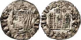 Sancho IV (1284-1295). Murcia. Cornado. (M.M. S4:3.26) (Imperatrix S4:3.26, mismo ejemplar) (AB. 300). Letra M unida en el centro mediante un triángul...