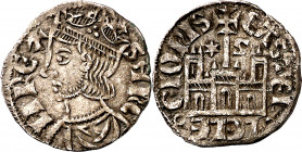 Sancho IV (1284-1295). Sevilla. Cornado. (Imperatrix S4:3.31 (50), mismo ejemplar) (AB. falta). Rara. 0,78 g. MBC+.