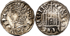Sancho IV (1284-1295). Coruña o Santiago de Compostela. Cornado. (M.M. S4:3.45) (Imperatrix S4:3.45) (AB. 297.1). Atractiva. Escasa. 0,78 g. EBC-.