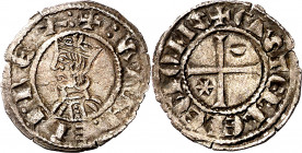 Sancho IV (1284-1295). Cuenca. Meaja coronada. (Imperatrix S4:6.22, mismo ejemplar) (AB. 310, como seisén). Ex Colección Berceo, Áureo 15/12/1998, nº ...