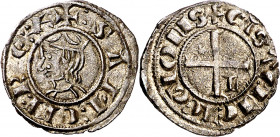 Sancho IV (1284-1295). León. Meaja coronada. (M.M. S4:6.32) (Imperatrix S4:6.32, mismo ejemplar) (AB. 311, como seisén). Atractiva. Escasa así. 0,86 g...