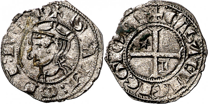 Sancho IV (1284-1295). León. Meaja coronada. (M.M. S4:6.33) (Imperatrix S4:6.33,...