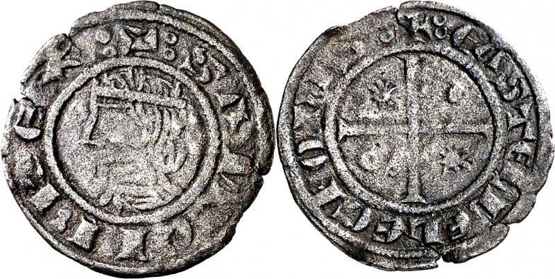 Sancho IV (1284-1295). Taller indeterminado. Meaja coronada. (Imperatrix S4:6.42...