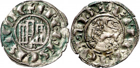 Fernando IV (1295-1312). Burgos. Dinero. (M.M. F4:1.4) (Imperatrix F4:1.1 (50), mismo ejemplar) (AB. 319.1, como pepión). Atractiva. 0,78 g. MBC+.