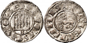 Fernando IV (1295-1312). Burgos. Dinero. (M.M. F4:1.2) (Imperatrix F4:1.2, mismo ejemplar) (AB. 319.1, como pepión). Vellón muy rico. Bella. Rara así....