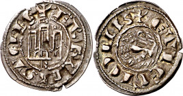 Fernando IV (1295-1312). Burgos. Dinero. (Imperatrix. F4:2.6, mismo ejemplar) (AB. 319 var, como pepión). 0,76 g. MBC+.