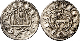 Fernando IV (1295-1312). Sevilla. Dinero. (Imperatrix F4:2.26, mismo ejemplar) (AB. 325, como pepión). Vellón rico. 0,67 g. MBC+.