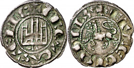 Fernando IV (1295-1312). Toledo. Dinero. (M.M. F4:2.33) (Imperatrix F4:2.33, mismo ejemplar) (AB. 326, como pepión). 0,74 g. MBC.
