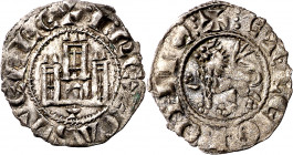 Fernando IV (1295-1312). Cuenca. Dinero. (M.M. F4:2.37) (Imperatrix F4:2.37, mismo ejemplar) (AB. 322.1, como pepión). Vellón rico. 0,66 g. MBC+.