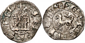 Fernando IV (1295-1312). Taller indeterminado. Dinero. (Imperatrix F4:2.68 (50), mismo ejemplar) (AB. 330 var, como pepión). Vellón rico. Única conoci...