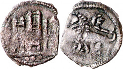 Fernando IV (1295-1312). Segovia o Salamanca. Meaja. (M.M. F4:3.7) (Imperatrix F4:3.7, mismo ejemplar) (AB. pág. 79). Rara. 0,20 g. MBC-.