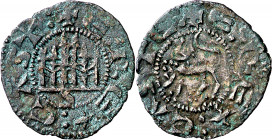 Infante Don Enrique (1297-1303). ¿Sevilla?. Dinero. (Imperatrix ES:1.11, mismo ejemplar) (AB. 292.1 var). Escasa. 1,05 g. MBC.