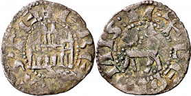 Infante Don Enrique (1297-1303). ¿Sevilla?. Dinero. (M.M. ES:2.2) (Imperatrix ES:2.2, mismo ejemplar) (AB. 292.3). Escasa. 0,81 g. MBC-.