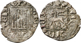 Alfonso XI (1312-1350). Sevilla. Novén. (M.M. A11:1.25) (Imperatrix A11:1.25, mismo ejemplar) (AB. 358.3). 0,64 g. MBC-.