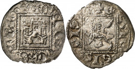 Alfonso XI (1312-1350). Toledo. Novén. (M.M. A11:1.34) (Imperatrix A11:1.34, mismo ejemplar) (AB. 359.1). Cospel irregular. Vellón rico. 0,90 g. MBC+....
