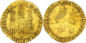 Alfonso XI (1312-1350). Sevilla. Dobla de 35 maravedís. (Imperatrix A11:6.3 (50), mismo ejemplar) (AB. 332 var). Sirvió como joya. Única conocida sin ...